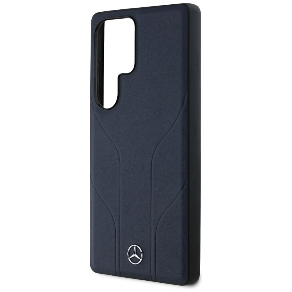 Mercedes Leather Debossed Lines - θήκη για Samsung Galaxy S25 Ultra - Μπλε - Image 6