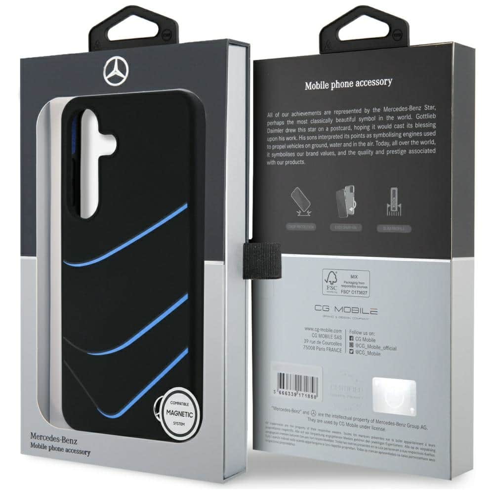 Mercedes Silicone - θήκη για Samsung Galaxy S25 - Μαύρο - Image 8
