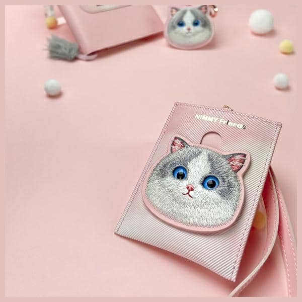 Nimmy - Πορτοφόλι για κάρτες Big Eyed Pet 2.0 Cat - Ροζ - Image 4