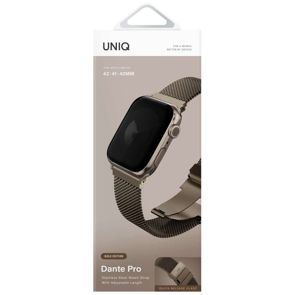 Strap UNIQ Dante Pro για Apple Watch 42/41/40mm Ανοξείδωτο Ατσάλι χρυσό - Image 3