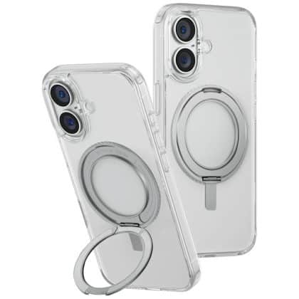 Case UNIQ Swivix for iPhone 16 360 Rotating Kickstand transparent