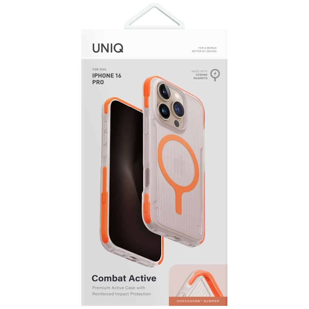 UNIQ Combat Active Magclick Charging - θήκη για Apple iPhone 16 Pro - Πορτοκαλί - Image 5
