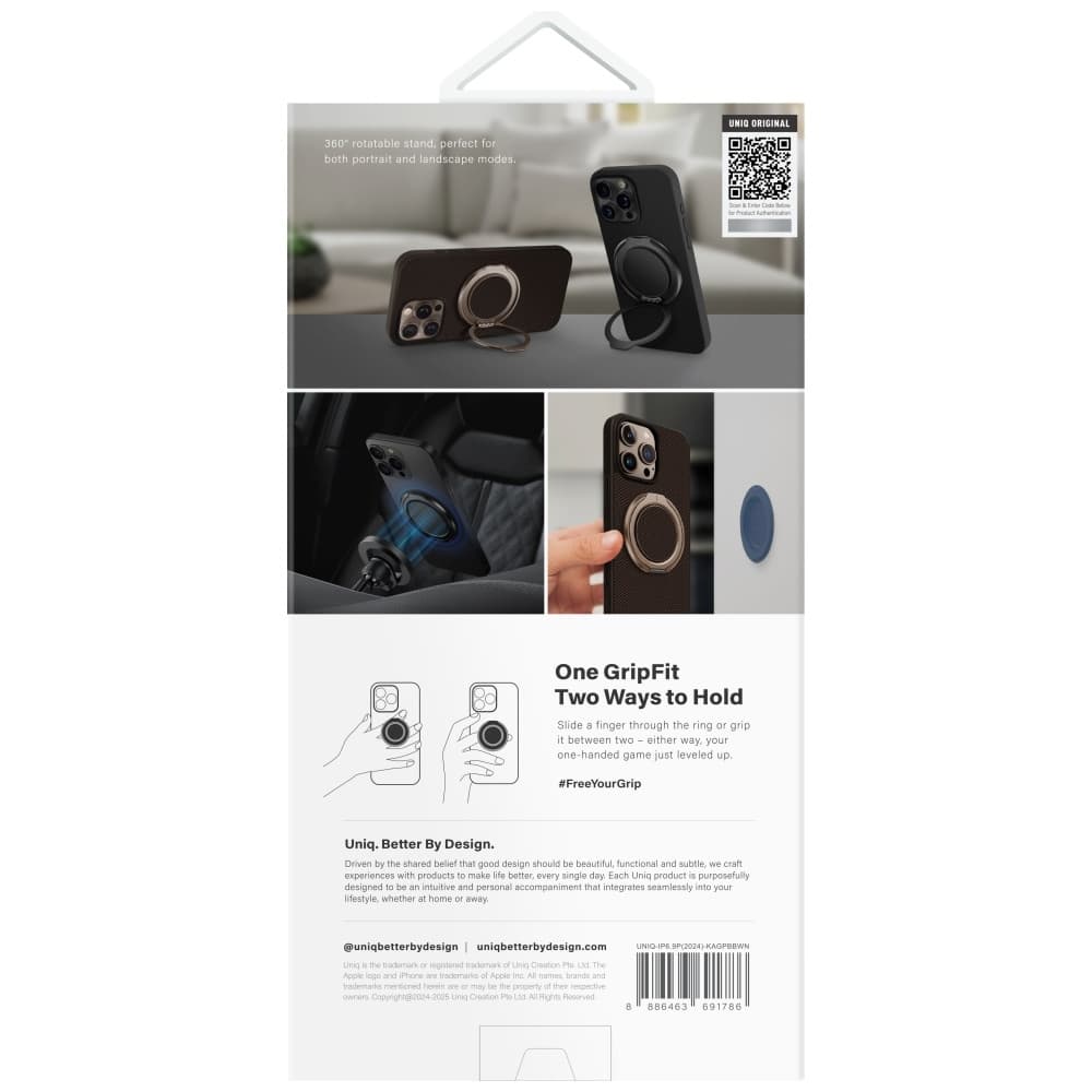UNIQ Keva Air Magclick Charging GripFit - θήκη για Apple iPhone 16 Pro Max - Καφέ - Image 6