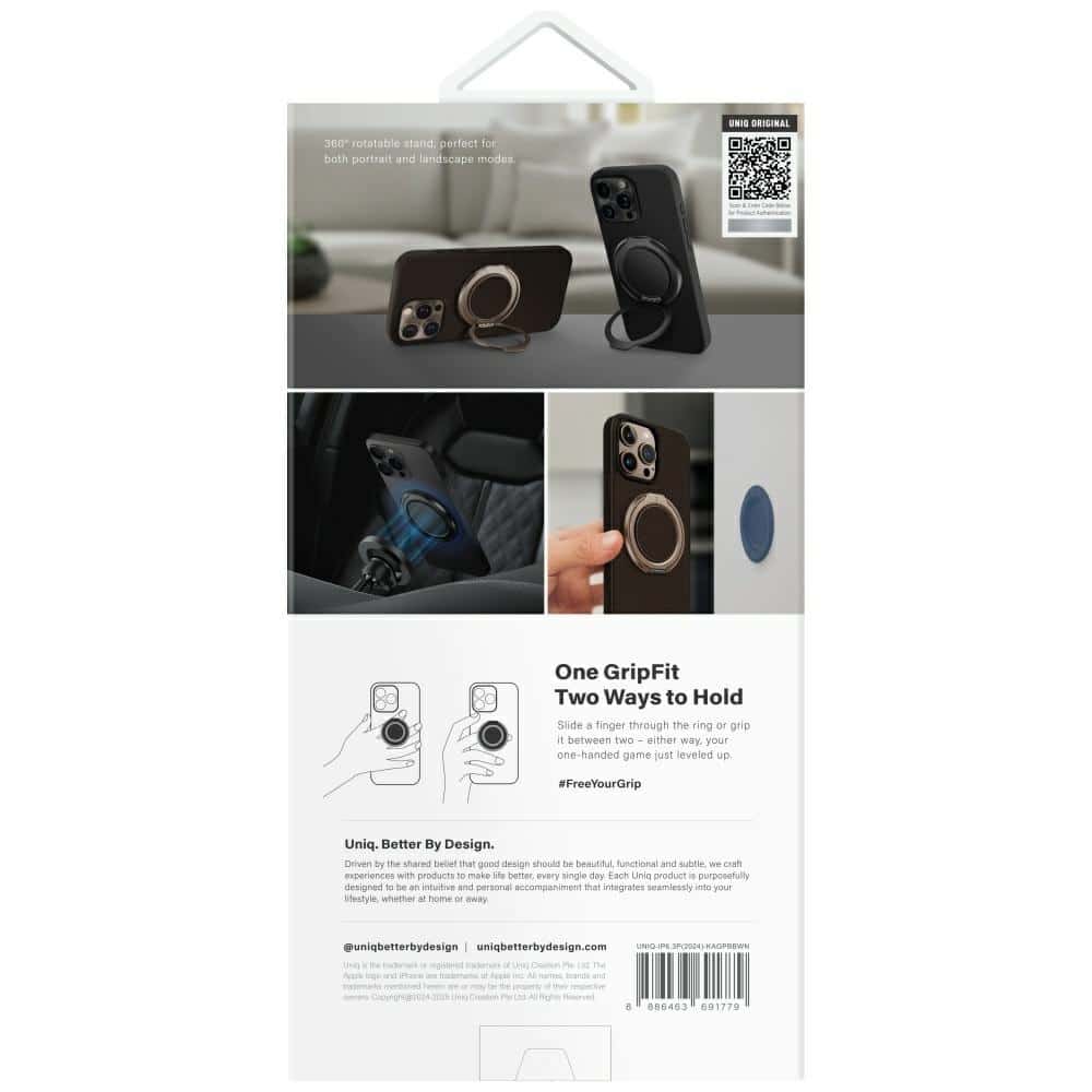 UNIQ Keva Air Magclick Charging GripFit - θήκη για Apple iPhone 16 Pro - Καφέ - Image 7