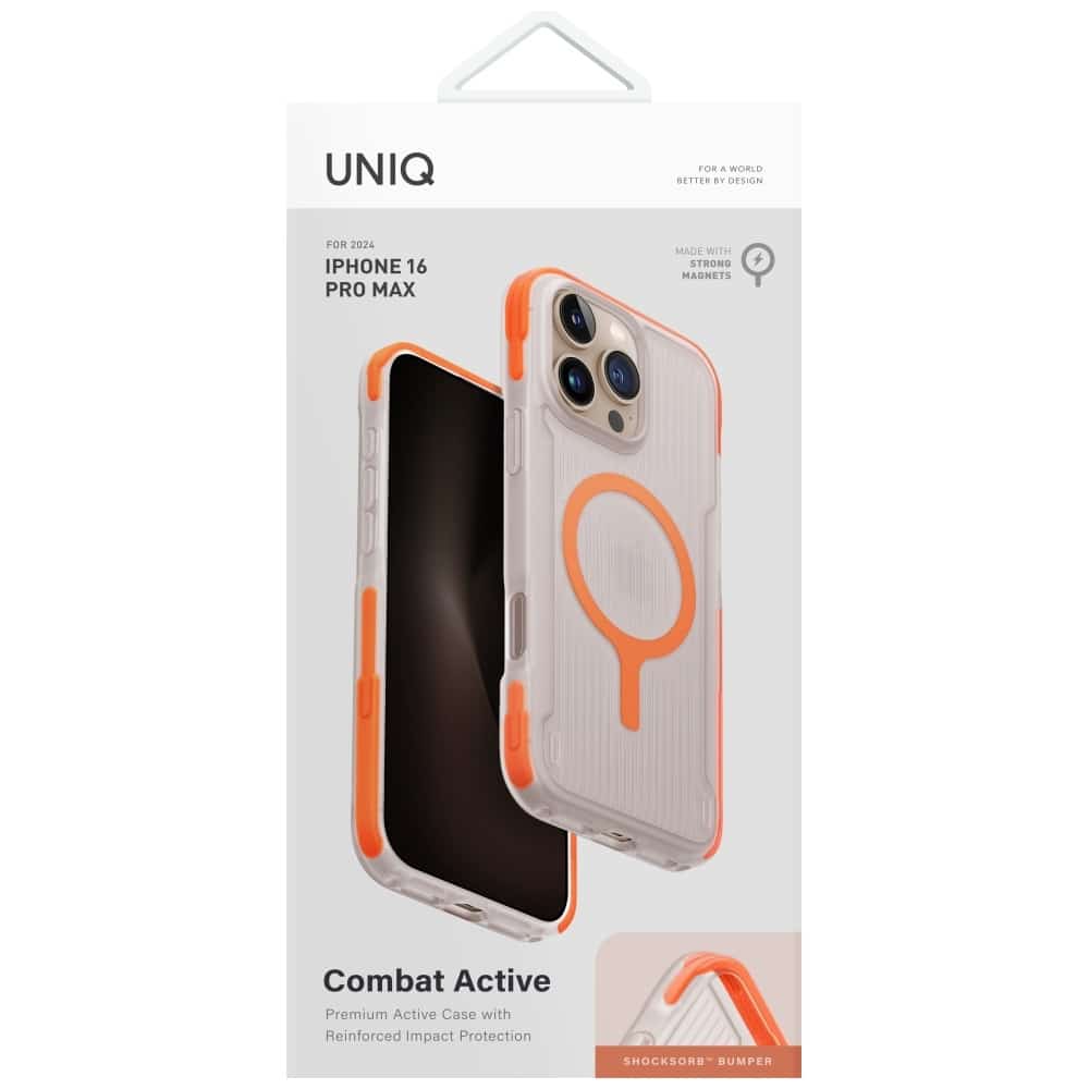 UNIQ Combat Active Magclick Charging - θήκη για Apple iPhone 16 Pro Max - Πορτοκαλί - Image 5