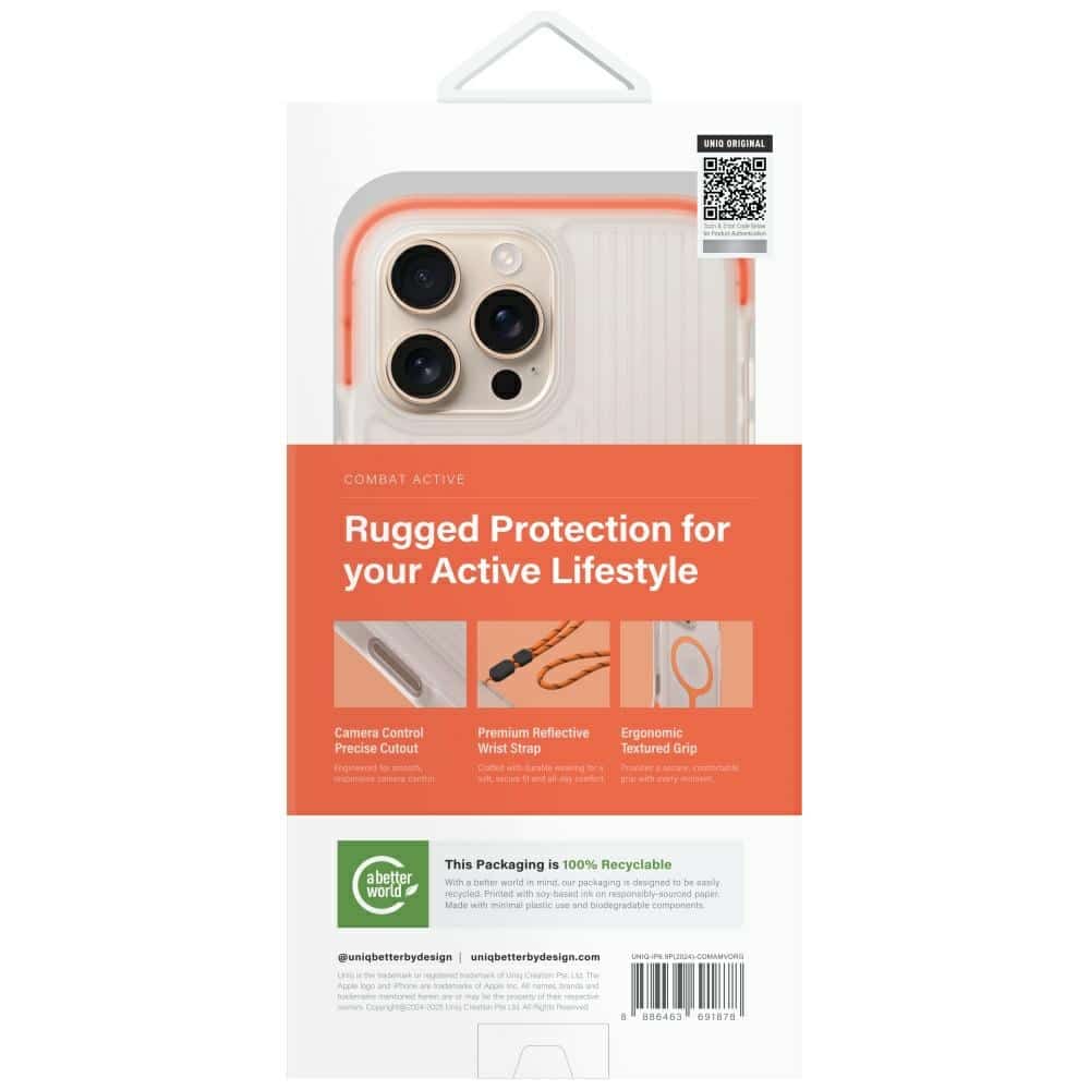 UNIQ Combat Active Magclick Charging - θήκη για Apple iPhone 16 Pro Max - Πορτοκαλί - Image 6