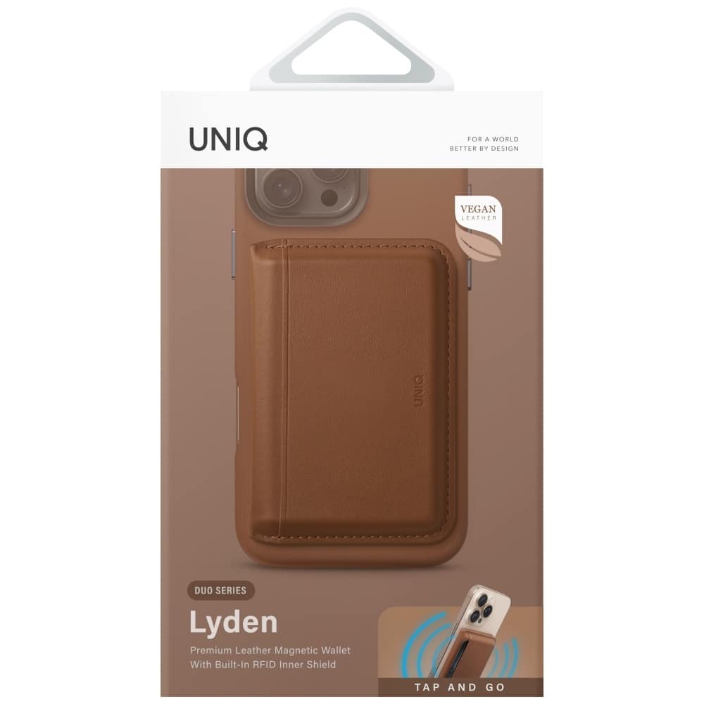 Magnetic RFID wallet UNIQ Lyden DS stand phone caramel - Image 4