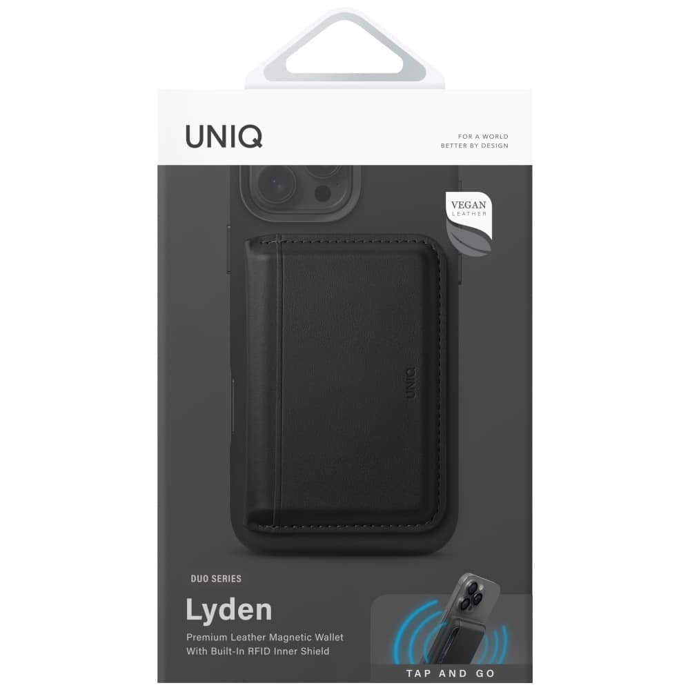 Magnetic RFID wallet UNIQ Lyden DS stand phone black - Image 4