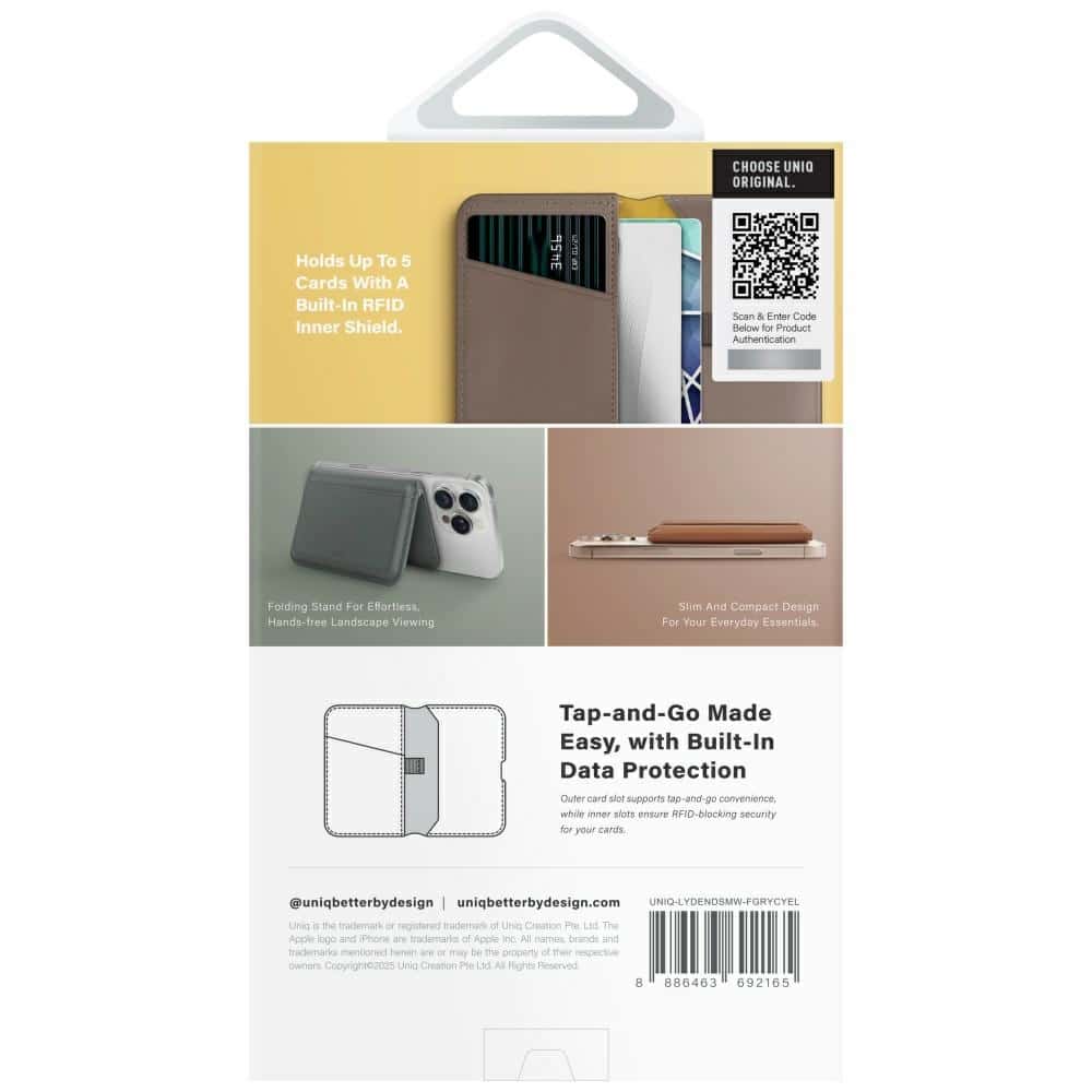 Magnetic RFID wallet UNIQ Lyden DS stand phone gray - Image 5