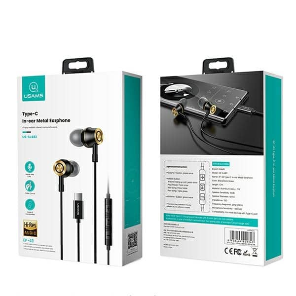 USAMS Słuchawki stereo EP-43 metalUSB-C μαύρο/black HSEP4301 - Image 9