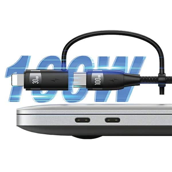 USAMS Καλώδιο U85 2xUSB-C/USB/Micro-USB/Lightning 6w1 2m 100W PD Fast Charge μωβ SJ646USB02 (US-SJ646) - Image 2