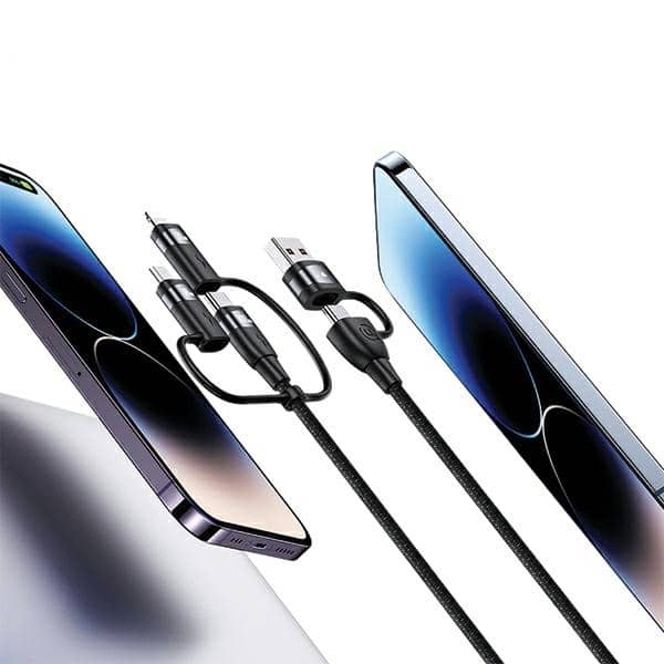 USAMS Καλώδιο U85 2xUSB-C/USB/Micro-USB/Lightning 6w1 2m 100W PD Fast Charge μωβ SJ646USB02 (US-SJ646) - Image 6