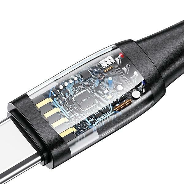 USAMS Καλώδιο U85 2xUSB-C/USB/Micro-USB/Lightning 6w1 1,2m 100W PD Fast Charge μαύρο/black SJ645USB01 (US-SJ645) - Image 4