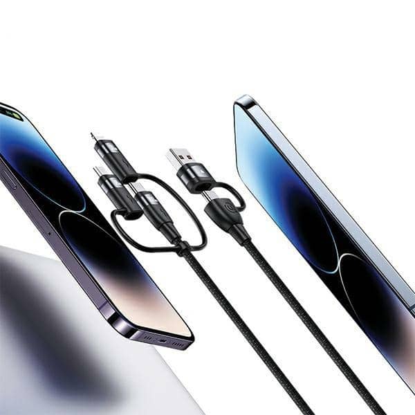 USAMS Καλώδιο U85 2xUSB-C/USB/Micro-USB/Lightning 6w1 1,2m 100W PD Fast Charge μαύρο/black SJ645USB01 (US-SJ645) - Image 6