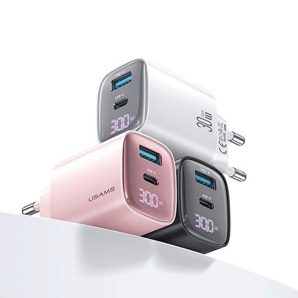 USAMS Ład. siec. CC229 30W GaNUSB-C/USB-A Fast Charging XC Series μαύρο CC229TC01 - Image 2