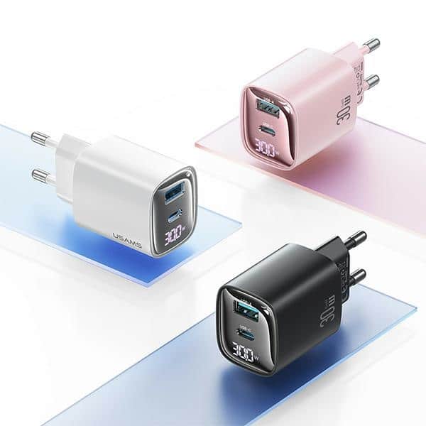 USAMS Ład. siec. CC229 30W GaNUSB-C/USB-A Fast Charging XC Series μαύρο CC229TC01 - Image 4