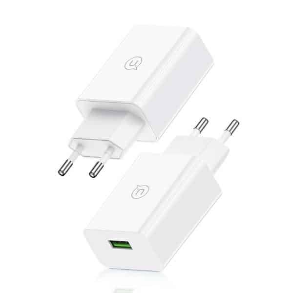 USAMS Ład. siec. 18W + kabel USB-C/USB-A1m Fast Charging SC SCXLTZ02 λευκό - Image 2