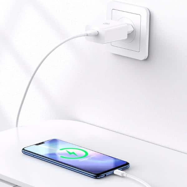 USAMS Ład. siec. 18W + kabel USB-C/USB-A1m Fast Charging SC SCXLTZ02 λευκό - Image 4