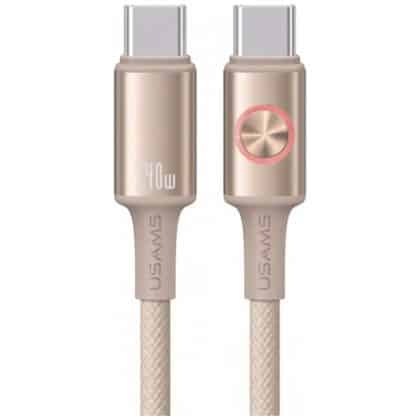 Καλώδιο USAMS Huan Series SJ751 240W USB-C σε USB-C 1,2 m τιτάνιο