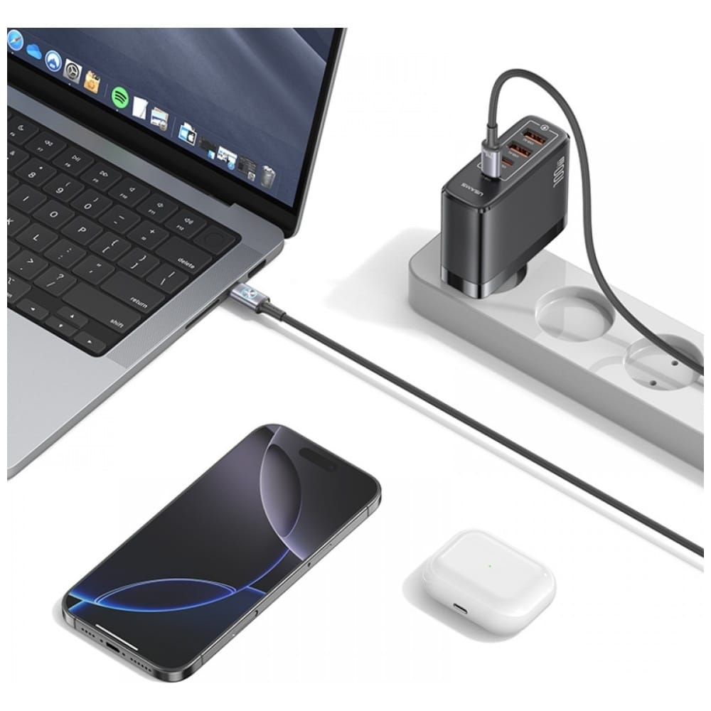 Καλώδιο USAMS Huan Series SJ751 240W USB-C σε USB-C 1,2 m τιτάνιο - Image 2