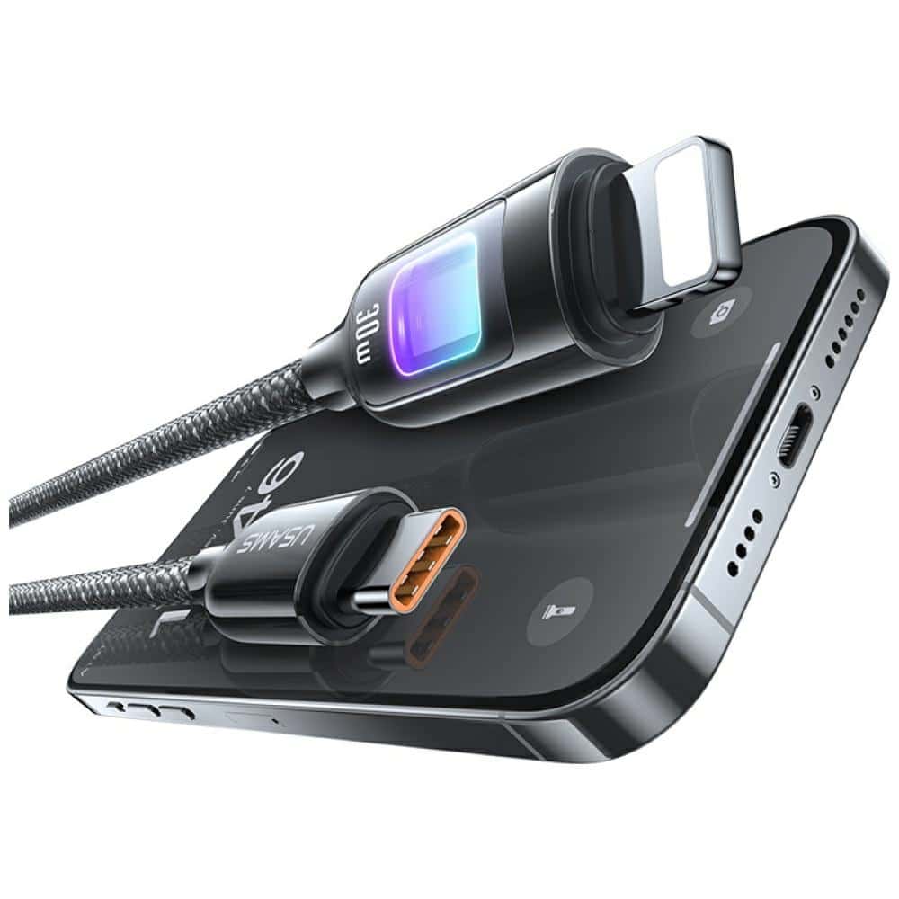 Καλώδιο USAMS TC Series SJ749 30W USB-C σε Lightning 1,2 m τιτάνιο - Image 3