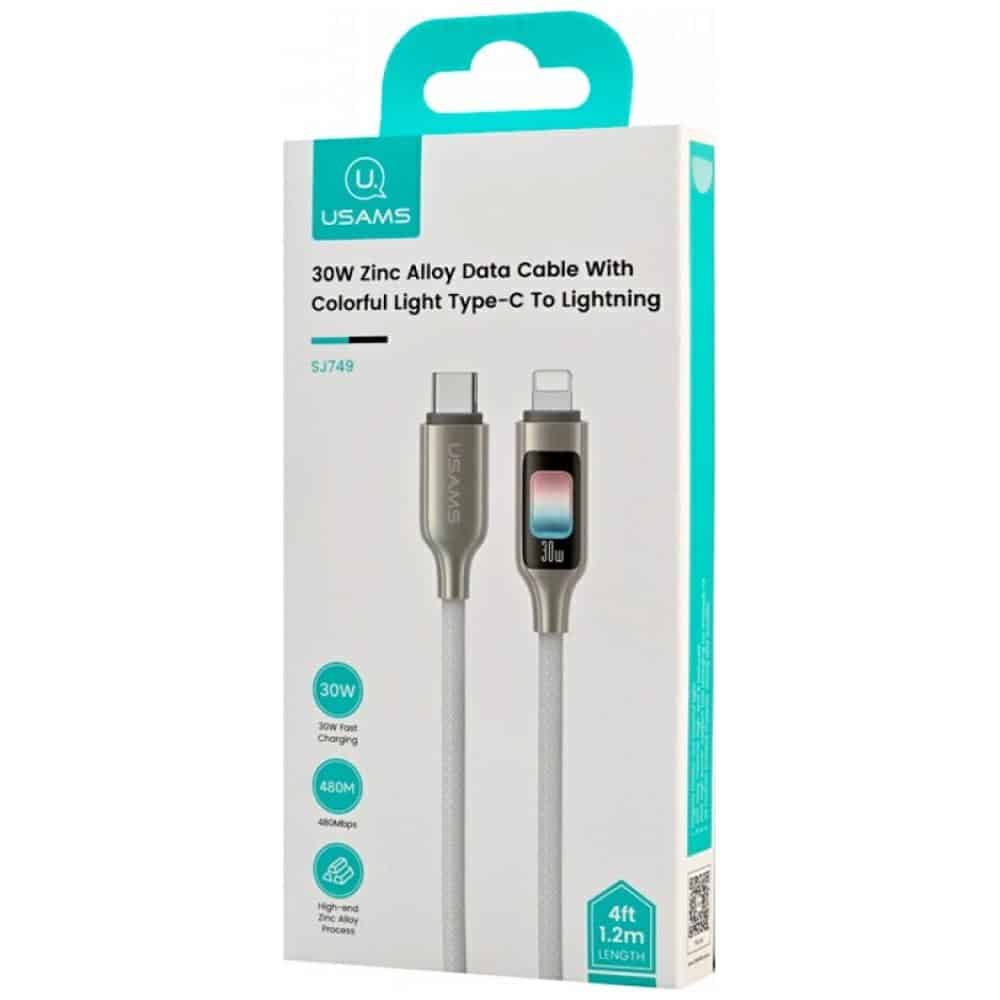 Καλώδιο USAMS TC Series SJ749 30W USB-C σε Lightning 1,2 m τιτάνιο - Image 4