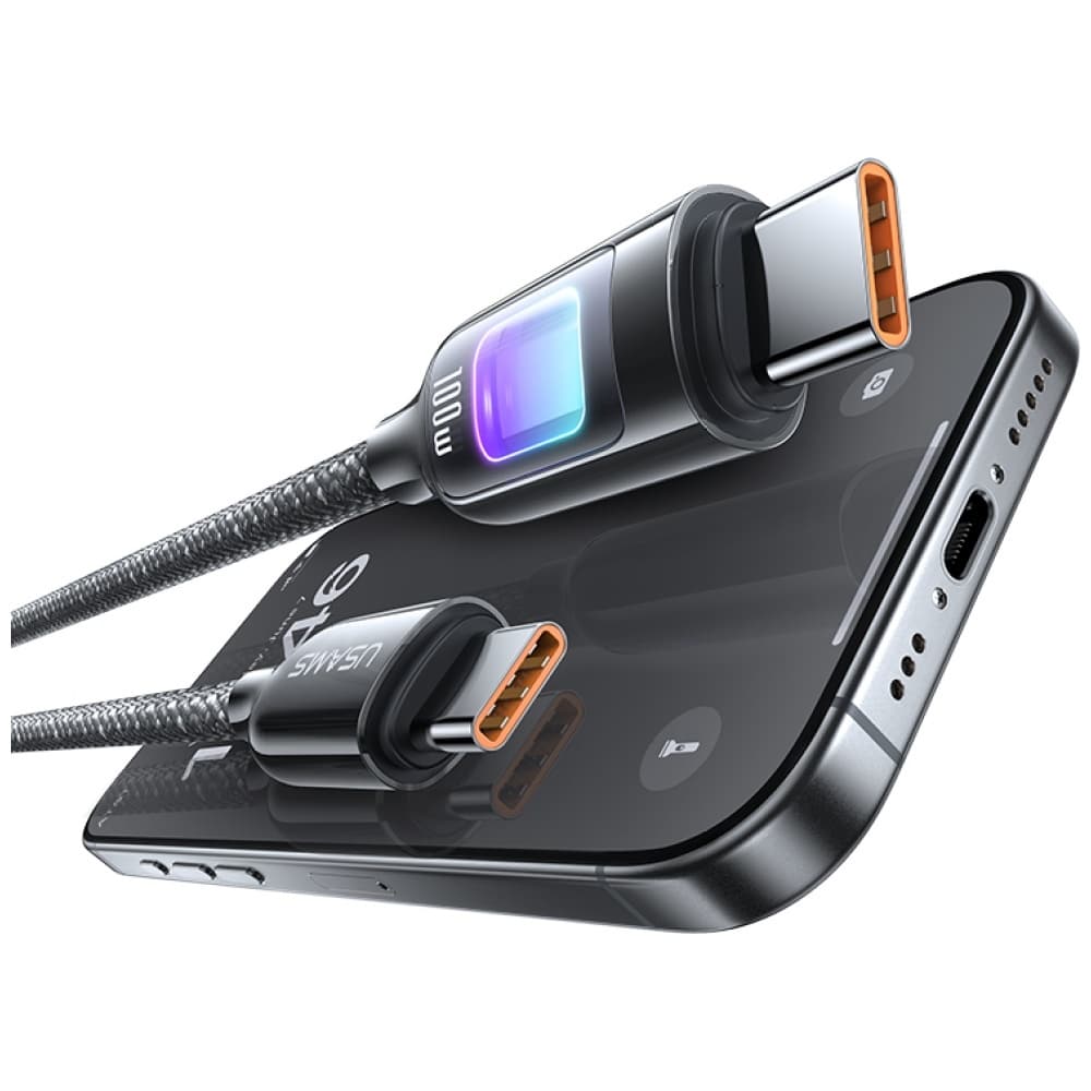 Καλώδιο USAMS TC Series SJ750 100W USB-C σε USB-C 1,2 m tarnish - Image 2