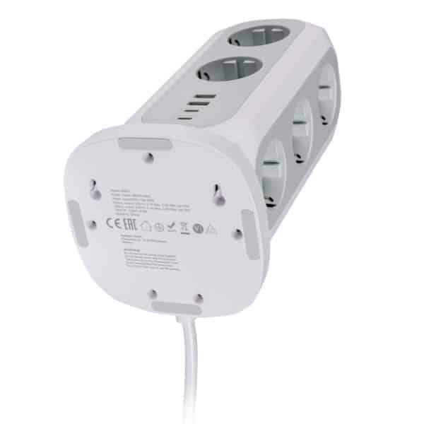 Verbatim Vertical Power Strip 15W 11xAC EU/2xUSB-C/2xUSB-A 2m EUPT-01 λευκό 49547 - Image 2