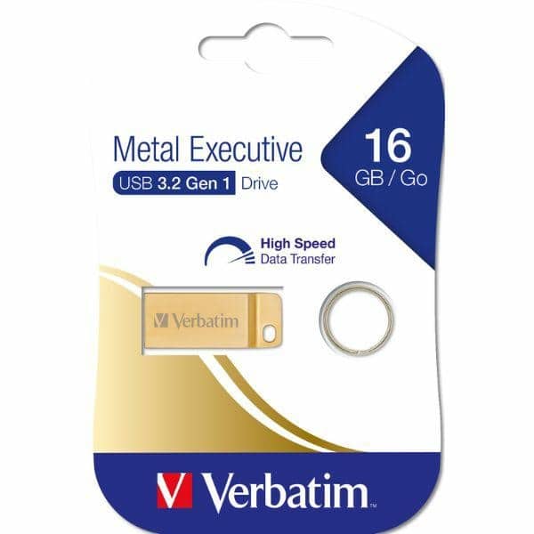 Verbatim Pendrive 16GB USB-A 3.2 Metal Executive χρυσό 99104 - Image 6