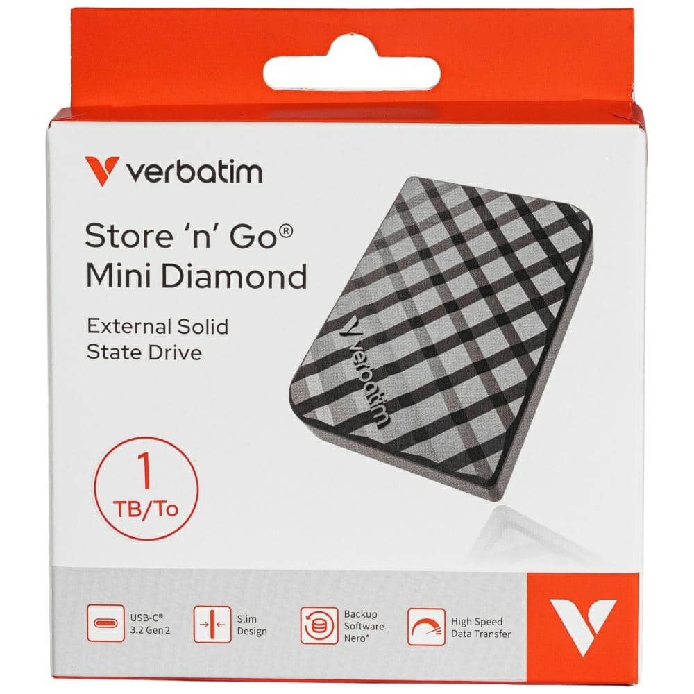 Εξωτερικός δίσκος Verbatim Mini Diamond SSD 1TB USB-C 3.2 Gen μαύρο - Image 17