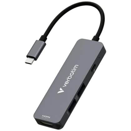 Hub Verbatim USB-C/HDMI/USB-A 3.2/USB-A 2.0 αλουμινίου 32155
