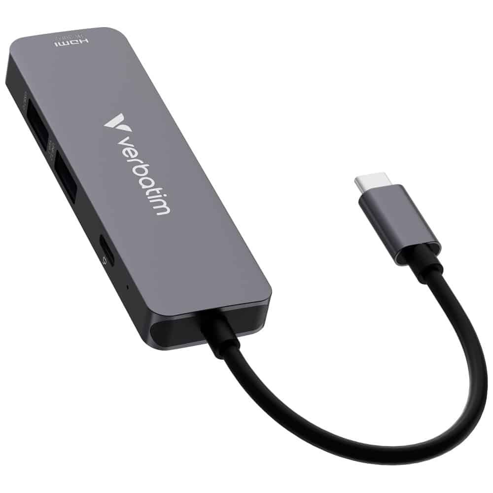 Hub Verbatim USB-C/HDMI/USB-A 3.2/USB-A 2.0 αλουμινίου 32155 - Image 2