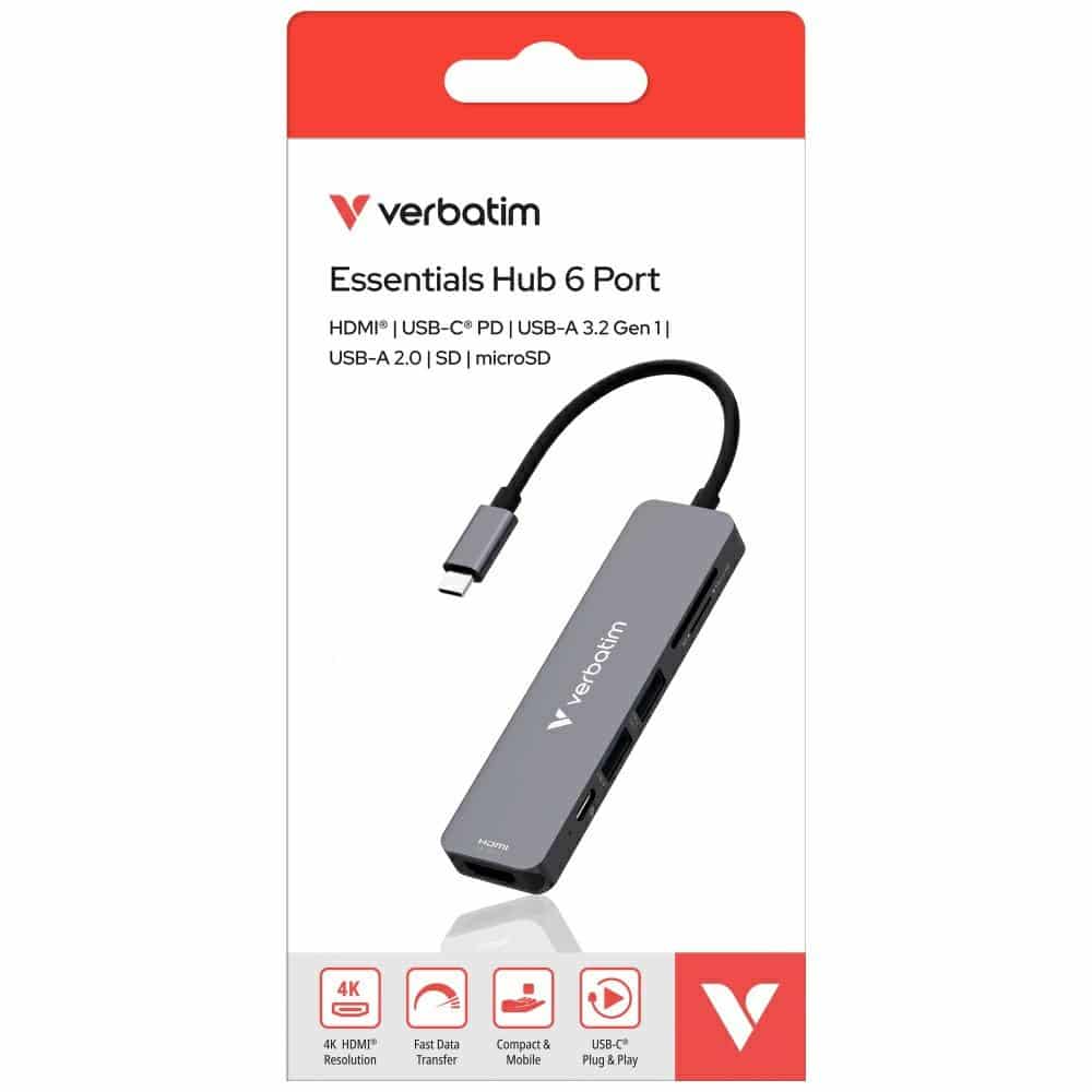 Hub Verbatim USB-C/HDMI/USB-A 3.2/USB-A 2.0/SD/microSD αλουμινίου 32156 - Image 11