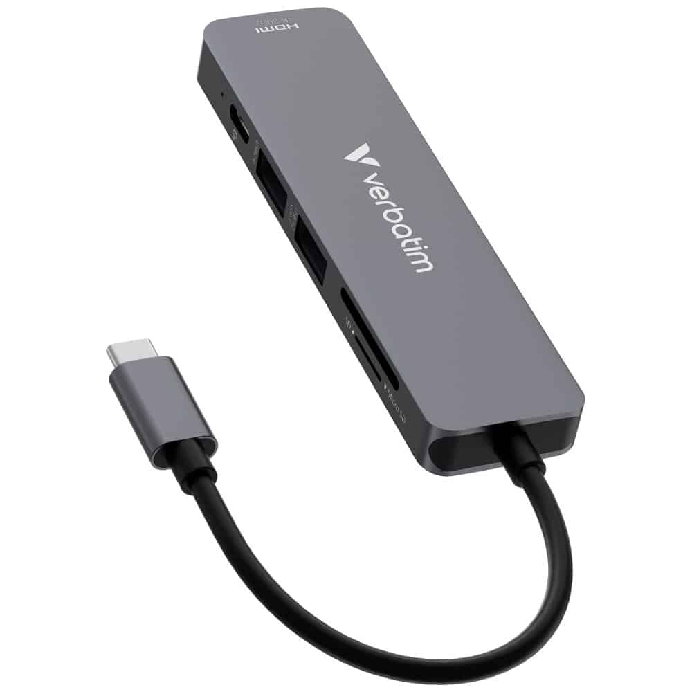 Hub Verbatim USB-C/HDMI/USB-A 3.2/USB-A 2.0/SD/microSD αλουμινίου 32156 - Image 2