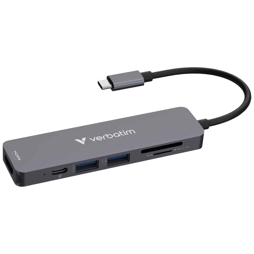 Hub Verbatim USB-C/HDMI/USB-A 3.2/USB-A 2.0/SD/microSD αλουμινίου 32156 - Image 4