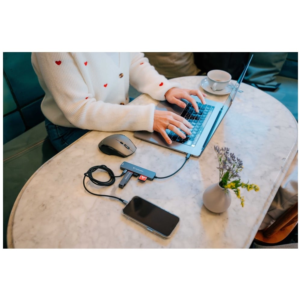 Hub Verbatim USB-C/HDMI/USB-A 3.2/USB-A 2.0/SD/microSD αλουμινίου 32156 - Image 8