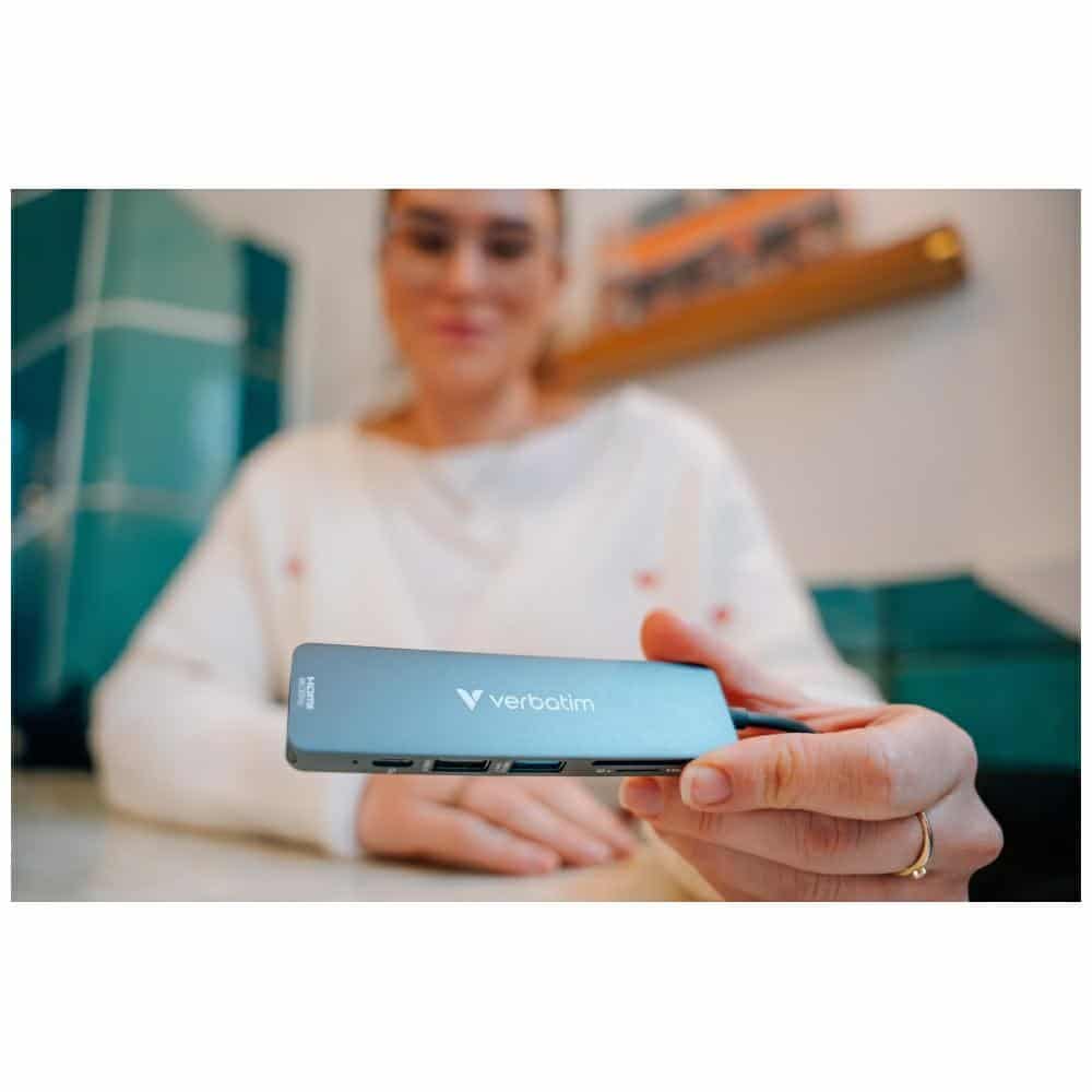 Hub Verbatim USB-C/HDMI/USB-A 3.2/USB-A 2.0/SD/microSD αλουμινίου 32156 - Image 9