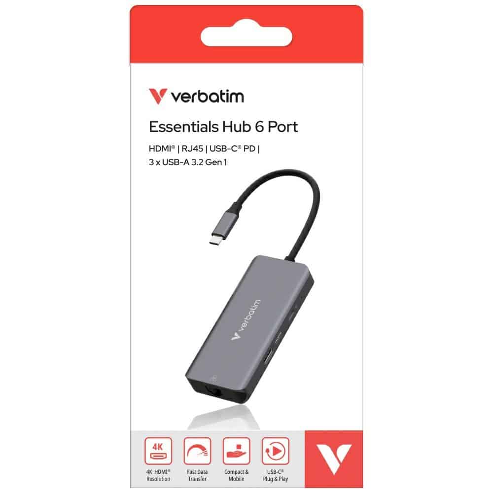 Hub Verbatim USB-C/HDMI/3xUSB-A 3.2/RJ45 αλουμινίου 32157 - Image 13