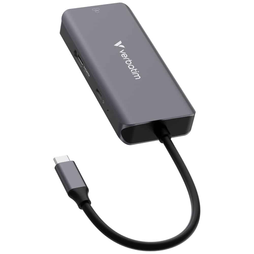 Hub Verbatim USB-C/HDMI/3xUSB-A 3.2/RJ45 αλουμινίου 32157 - Image 2