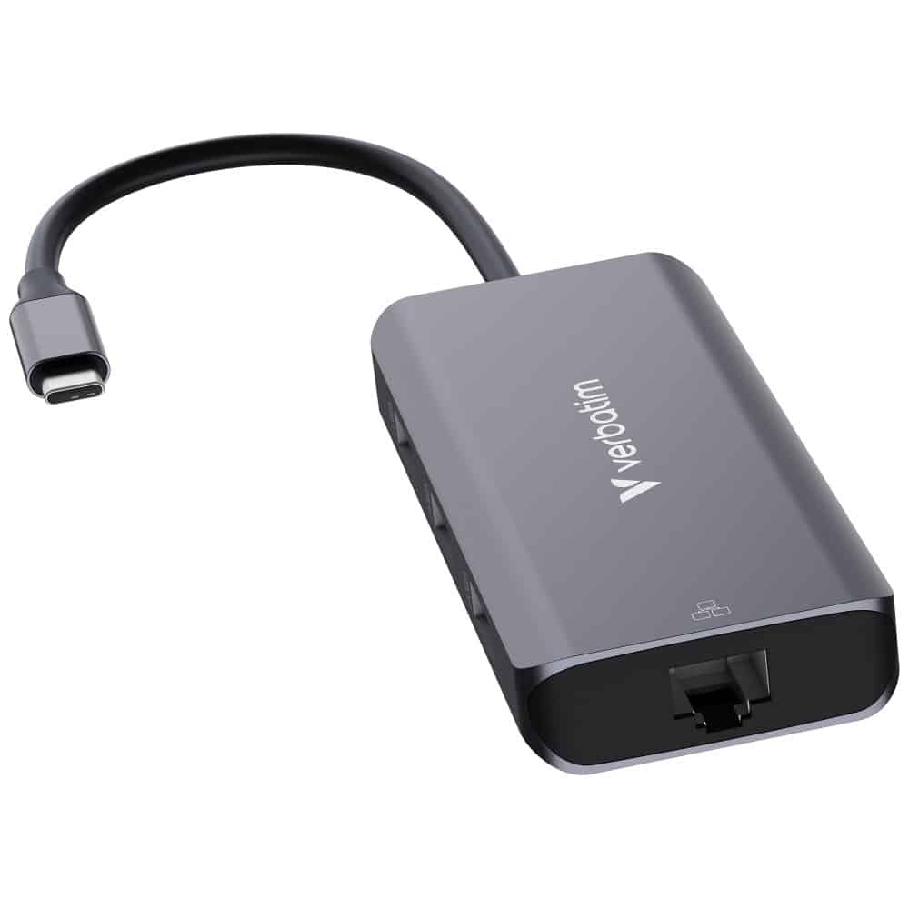 Hub Verbatim USB-C/HDMI/3xUSB-A 3.2/RJ45 αλουμινίου 32157 - Image 3