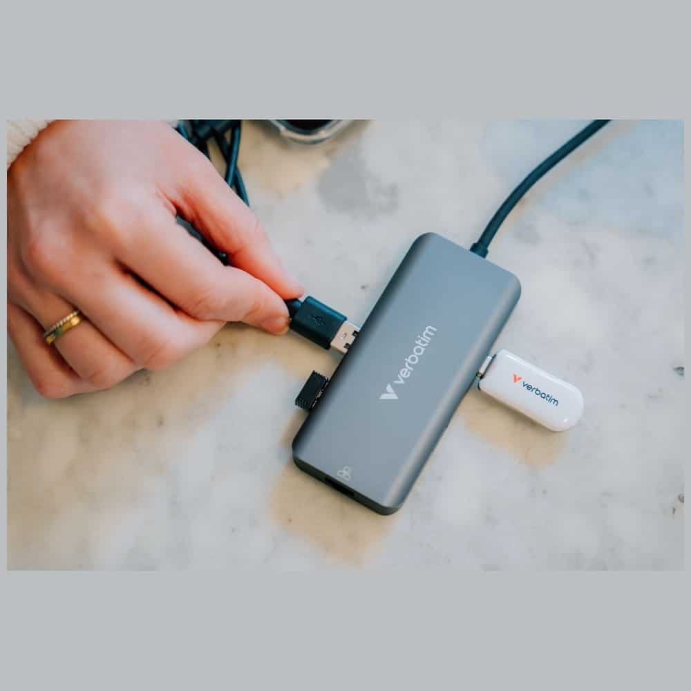 Hub Verbatim USB-C/HDMI/3xUSB-A 3.2/RJ45 αλουμινίου 32157 - Image 8