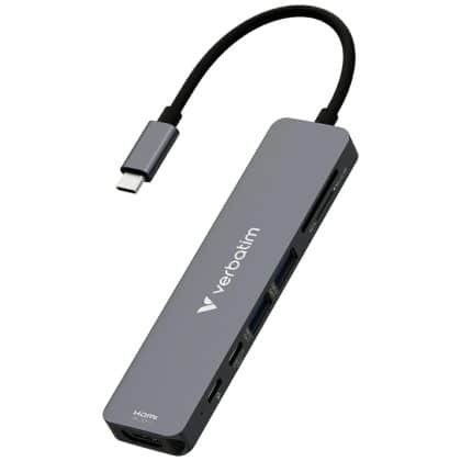 Hub Verbatim HDMI/USB-C 3.2/USB-C/2xUSB-A 3.2/SD/microSD αλουμινίου 32158