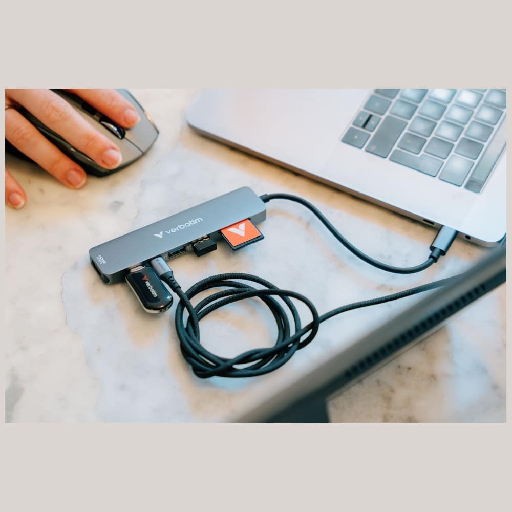 Hub Verbatim HDMI/USB-C 3.2/USB-C/2xUSB-A 3.2/SD/microSD αλουμινίου 32158 - Image 12