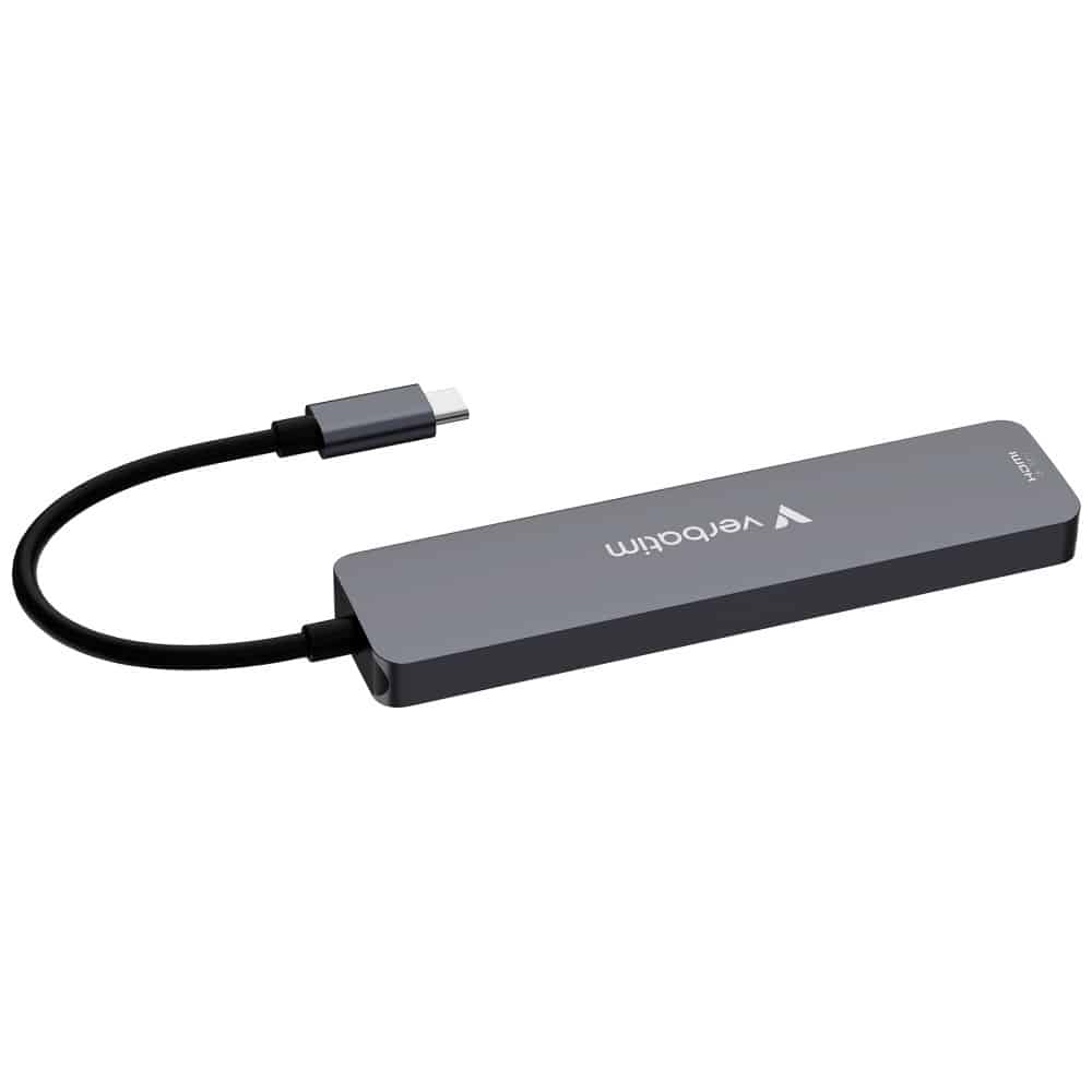 Hub Verbatim HDMI/USB-C 3.2/USB-C/2xUSB-A 3.2/SD/microSD αλουμινίου 32158 - Image 5