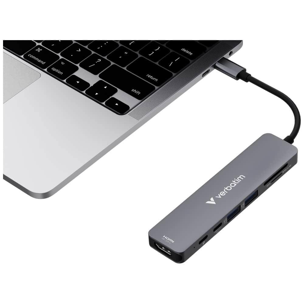 Hub Verbatim HDMI/USB-C 3.2/USB-C/2xUSB-A 3.2/SD/microSD αλουμινίου 32158 - Image 7