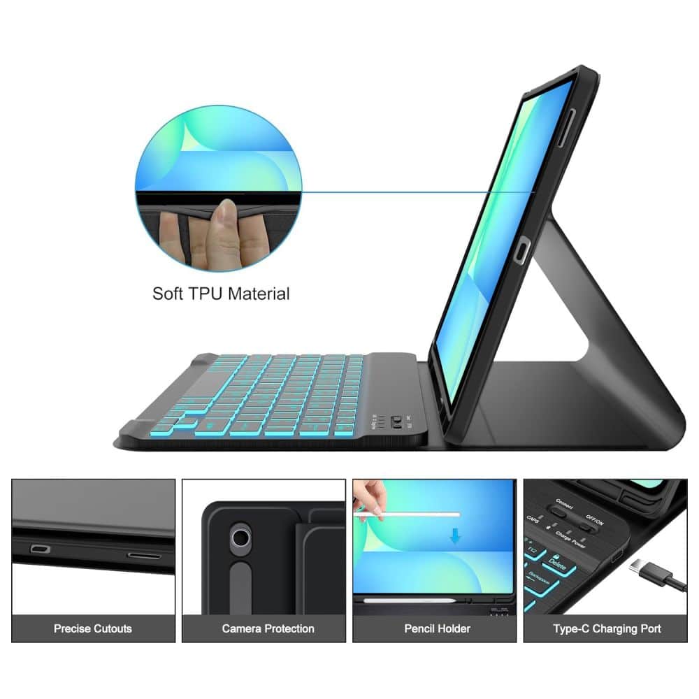 Tech-Protect Sc Pen με Πληκτρολογιο Galaxy Tab S10 Fe+ Plus 13.1 X620 / X626b Μαυρο - Image 4
