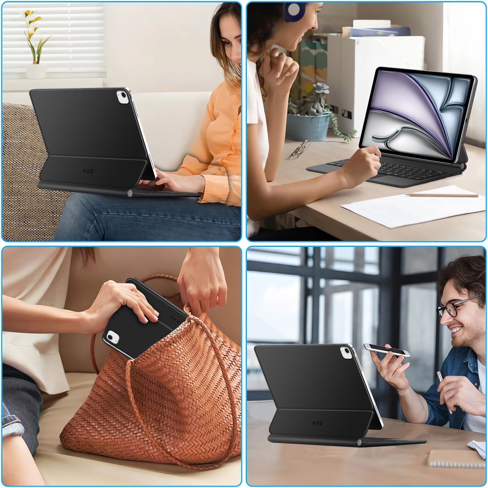 Tech-Protect Μαγνητικη Θηκη Smart Case + Πληκτρολογιο iPad Pro 12.9” 4 / 5 / 6 / 2020-2022 / Air 13” 1 / 2 / 2024-2025 Μαυρο - Image 11