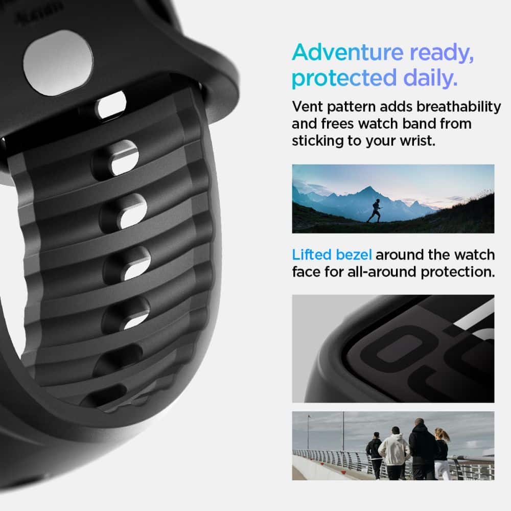 Spigen Liquid Air - Apple Watch 10 - Μαύρο - Image 14