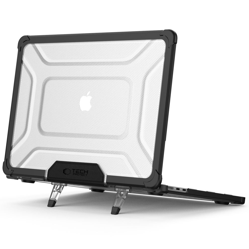Tech-Protect Smartshell Pro Macbook Air 13 M2 / M3 / M4 / 2023-2025 Μαυρο/διαφανες - Image 2