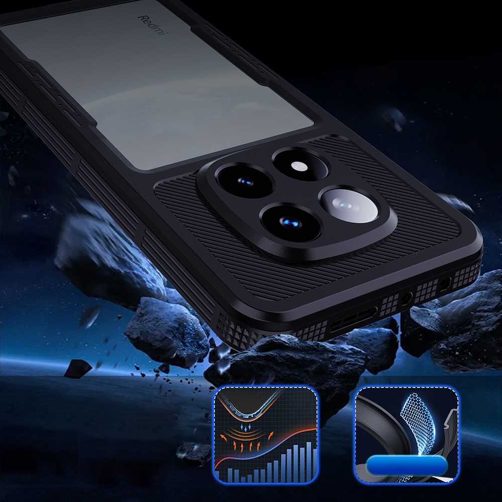 ShellBox - Αδιάβροχη θήκη IP68 - Xiaomi Redmi Note 14 Pro 5G / Poco X7 - Μαύρη - Image 6